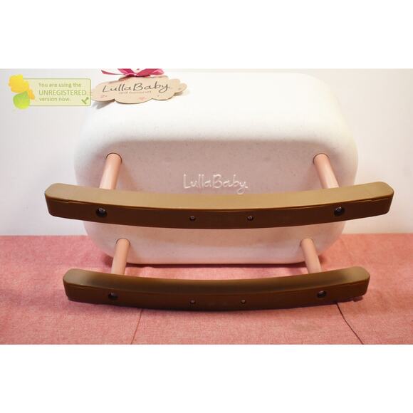 LullaBaby Doll Bassinet Rocking Cradle Accessory Speckled White - Picture 5 of 8